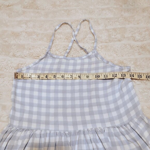 Nordstrom XL white blue gingham wide leg jumpsuit - Picture 8 of 10